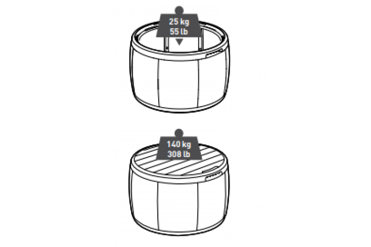 Стол-сундук Раттан (Circa rattan storage box) 140л., графит-4