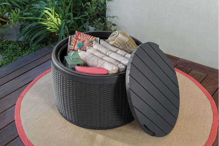 Стол-сундук Раттан (Circa rattan storage box) 140л., графит-6