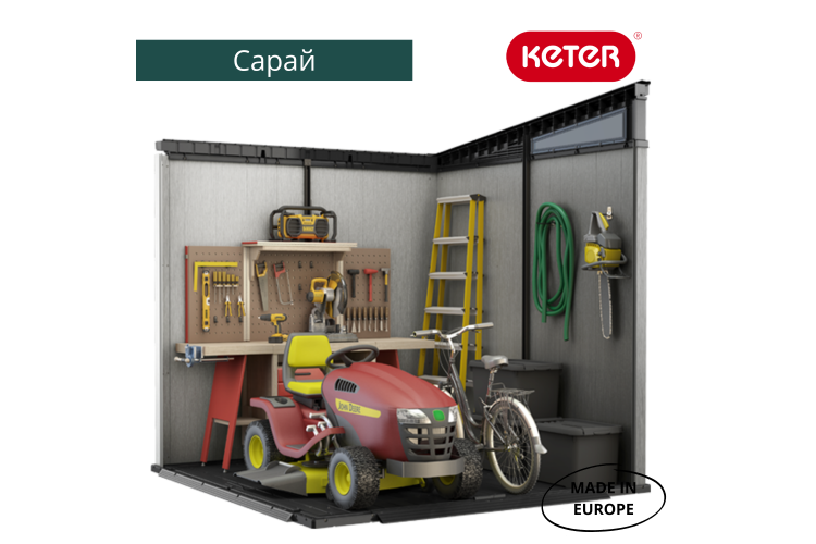 Сарай ARTISAN / Артисан 7х7 размеры 216 х 216 см, keter-2