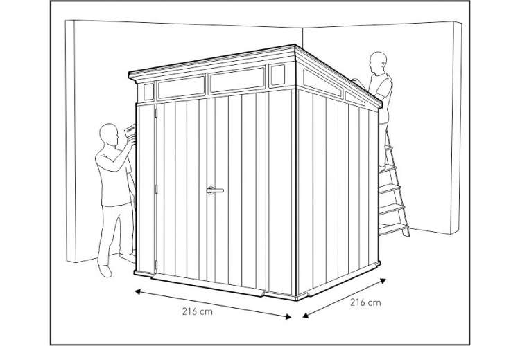 Сарай ARTISAN / Артисан 7х7 размеры 216 х 216 см, keter-11