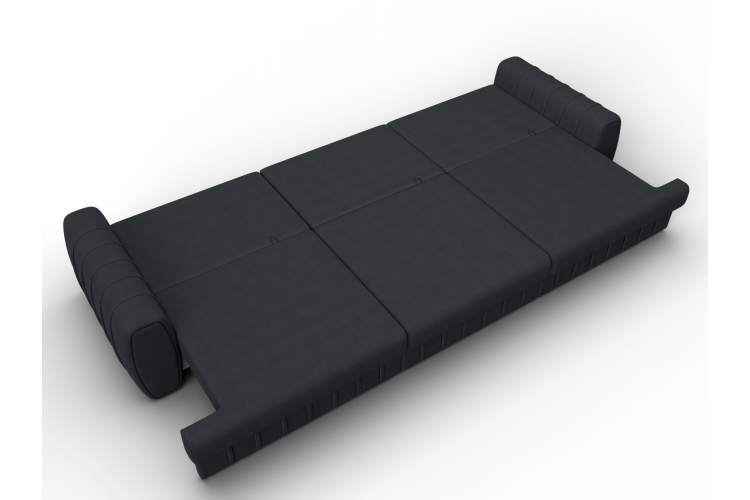 Диван прямой Лига-057 НПБ Лонг Замша JOLY 16 темно-серый-9