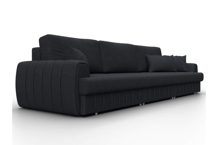 Диван прямой Лига-057 НПБ Лонг Замша JOLY 16 темно-серый-2