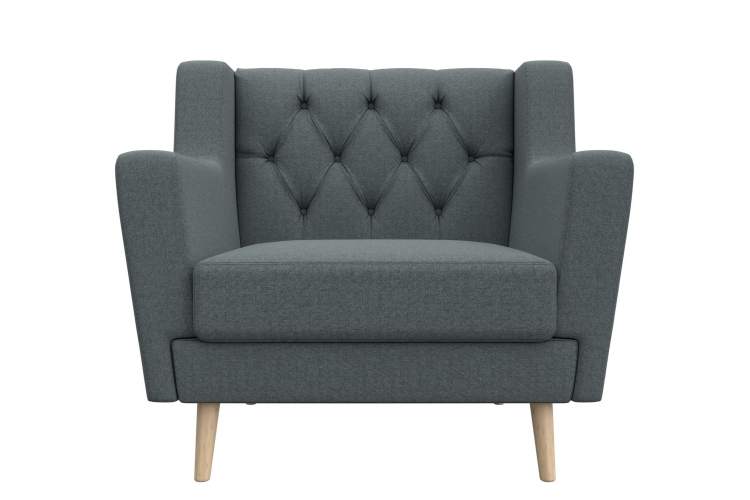 Кресло Брайтон Люкс Рогожка Амур 07 серый-1