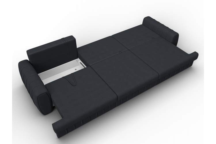 Диван прямой Лига-057 НПБ Лонг Замша JOLY 16 темно-серый-8