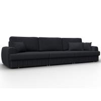 Диван прямой Лига-057 НПБ Лонг Замша JOLY 16 темно-серый