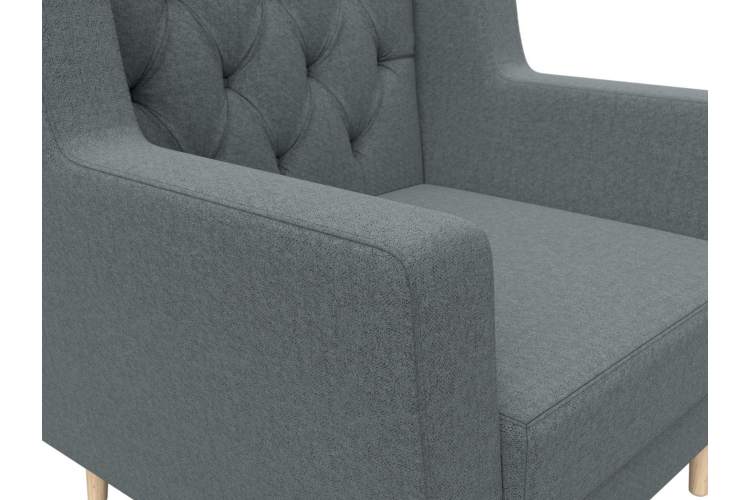 Кресло Брайтон Люкс Рогожка Амур 07 серый-3