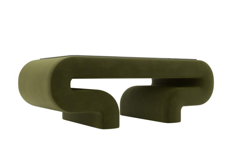 Стол Волна Микровельвет Зеленый