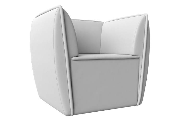 Кресло Бергамо Экокожа Белый