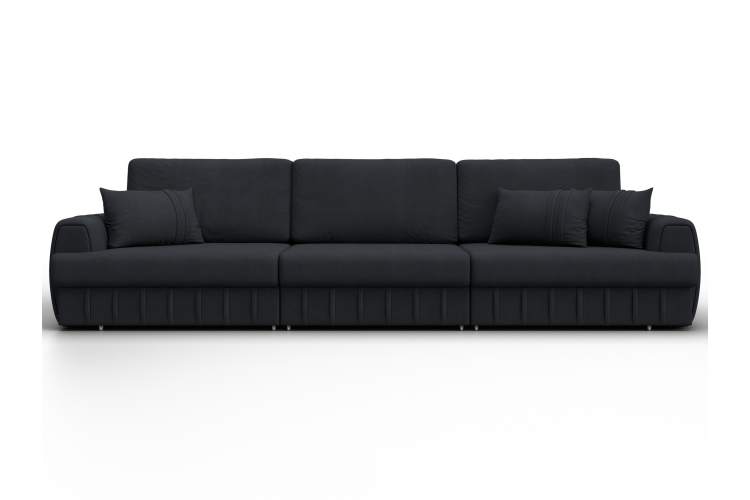 Диван прямой Лига-057 НПБ Лонг Замша JOLY 16 темно-серый-1