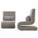 Кресло Волна (2 шт.) Микровельвет;Велюр бежевый;серый