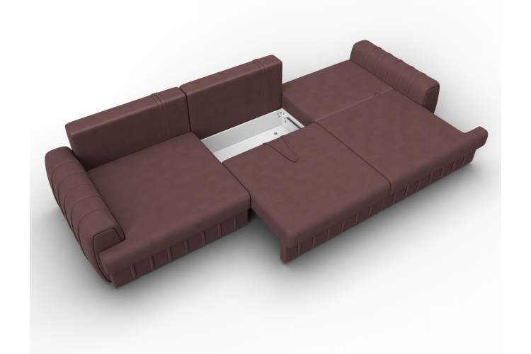 Диван прямой Лига-057 НПБ Лонг Замша JOLY 09 бордовый-7