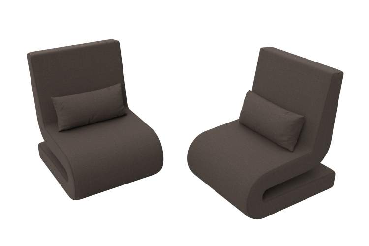 Кресло Волна (2 шт.) Рогожка Амур 05 коричневый-3