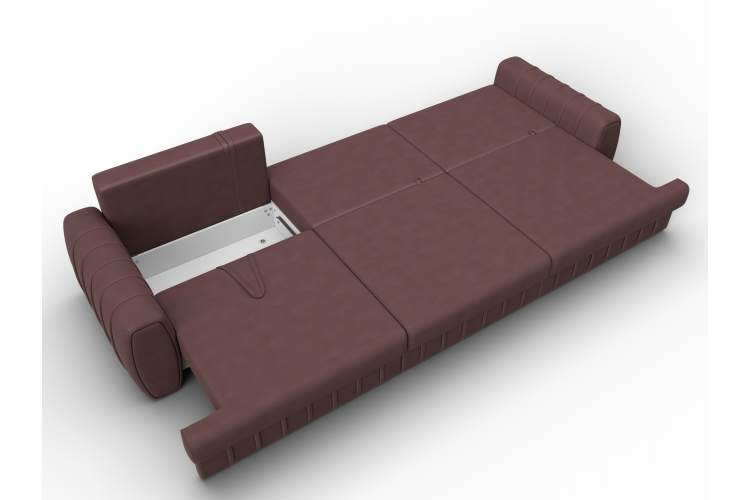 Диван прямой Лига-057 НПБ Лонг Замша JOLY 09 бордовый-8