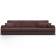Диван прямой Лига-057 НПБ Лонг Замша JOLY 09 бордовый