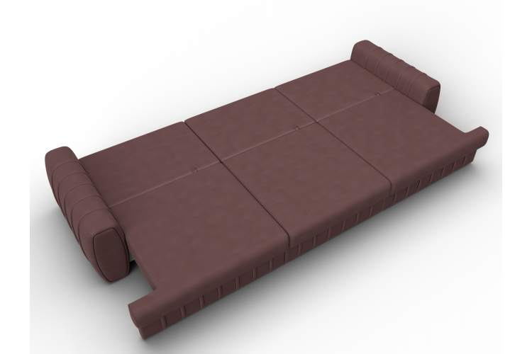 Диван прямой Лига-057 НПБ Лонг Замша JOLY 09 бордовый-9