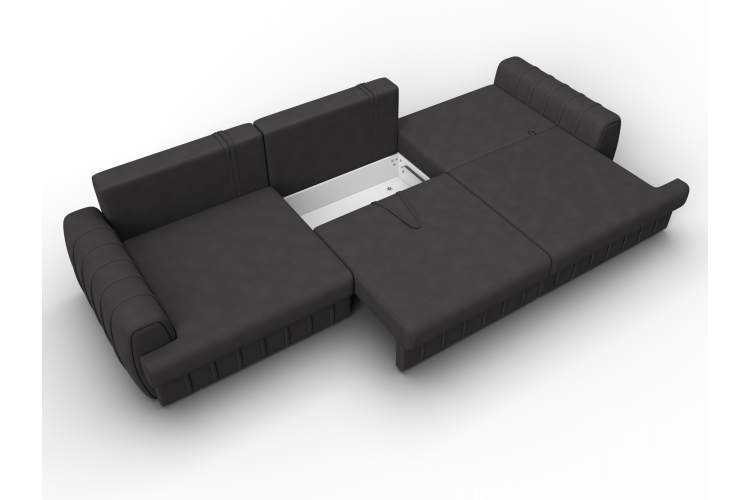 Диван прямой Лига-057 НПБ Лонг Замша JOLY 08 коричневый-7