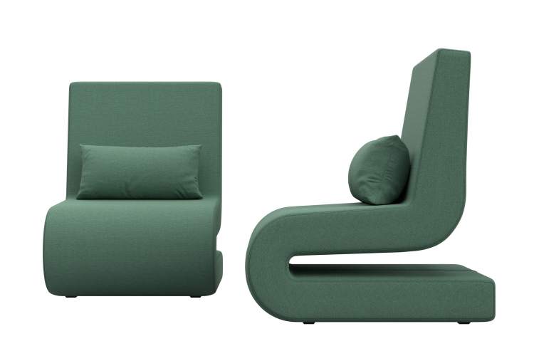 Кресло Волна (2 шт.) Рогожка Амур 11 зеленый-1