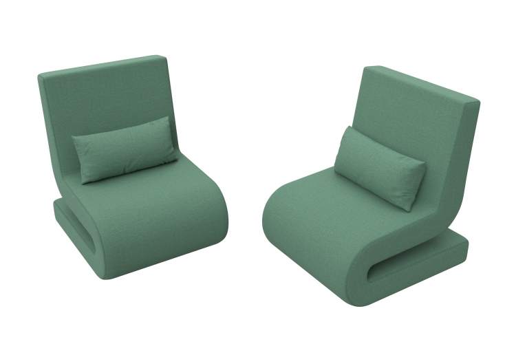 Кресло Волна (2 шт.) Рогожка Амур 11 зеленый-3