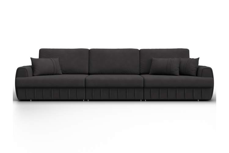 Диван прямой Лига-057 НПБ Лонг Замша JOLY 08 коричневый-1