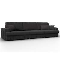 Диван прямой Лига-057 НПБ Лонг Замша JOLY 08 коричневый