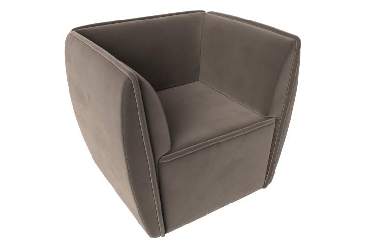 Кресло Бергамо Велюр SEVEN 727 коричневый-4