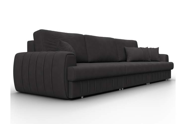 Диван прямой Лига-057 НПБ Лонг Замша JOLY 08 коричневый-2