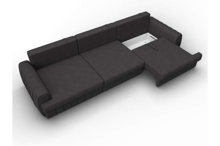 Диван прямой Лига-057 НПБ Лонг Замша JOLY 08 коричневый-6