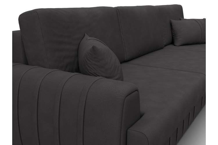 Диван прямой Лига-057 НПБ Лонг Замша JOLY 08 коричневый-3