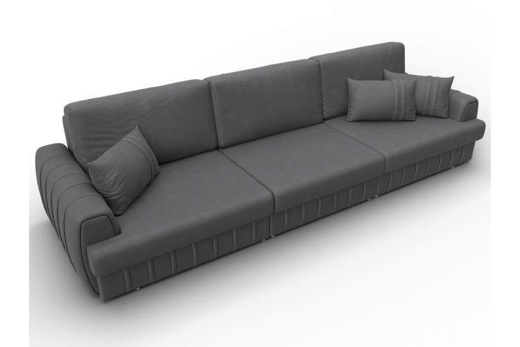 Диван прямой Лига-057 НПБ Лонг Замша JOLY 13 серый-5