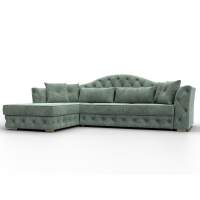 Диван угловой Артис левый угол Велюр BRUT 08 зеленый