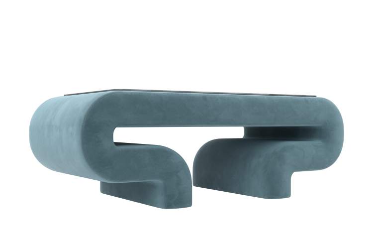 Стол Волна Велюр SEVEN 113 бирюзовый