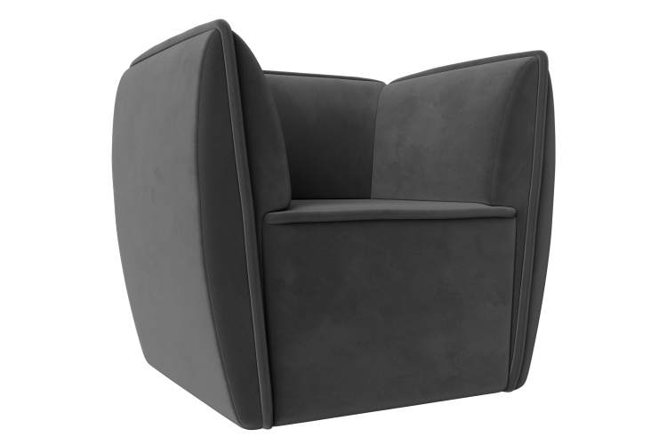 Кресло Бергамо Велюр SEVEN 17 серый