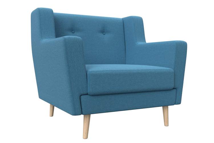 Кресло Брайтон Рогожка Амур 10 голубой