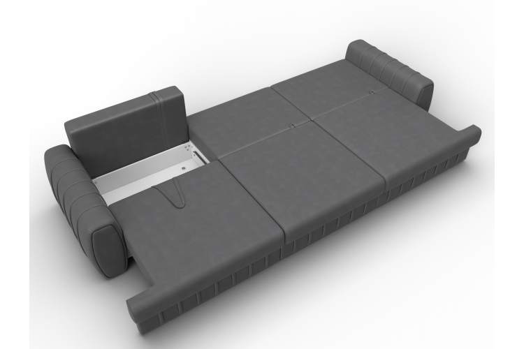 Диван прямой Лига-057 НПБ Лонг Замша JOLY 13 серый-8