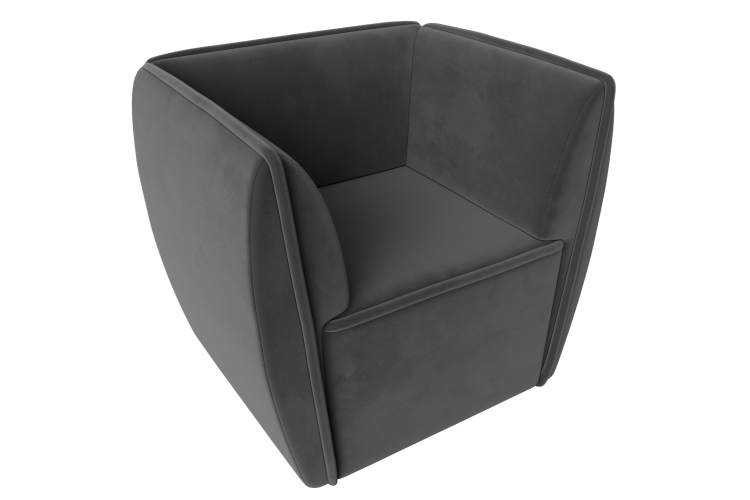 Кресло Бергамо Велюр SEVEN 17 серый-4