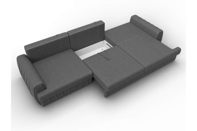 Диван прямой Лига-057 НПБ Лонг Замша JOLY 13 серый-7