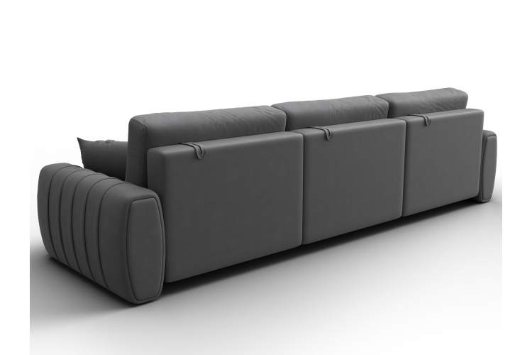 Диван прямой Лига-057 НПБ Лонг Замша JOLY 13 серый-4