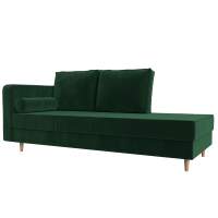 Кушетка Прайм левая Велюр SEVEN 626 зеленый