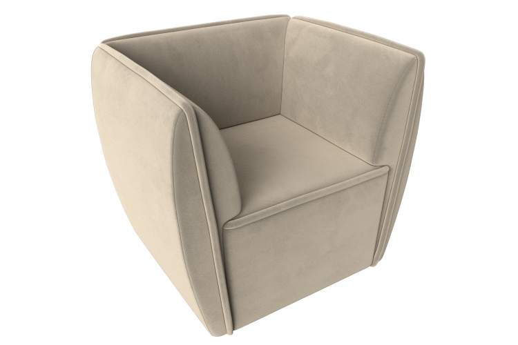 Кресло Бергамо Микровельвет Бежевый-5