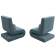Кресло Волна (2 шт.) Велюр Seven 113 бирюзовый;Seven 17 серый