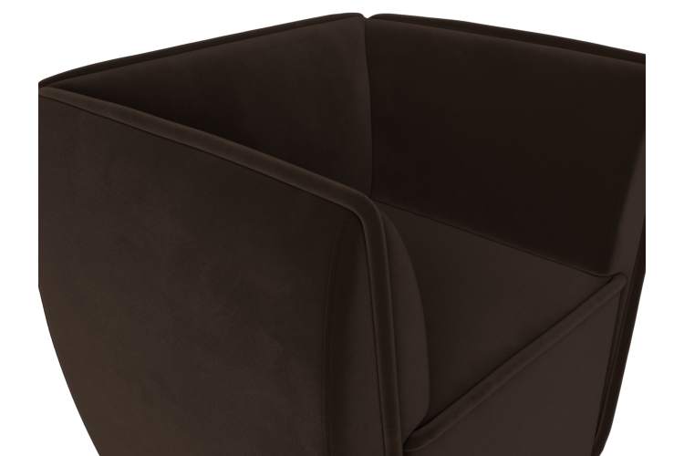 Кресло Бергамо Микровельвет Коричневый-3