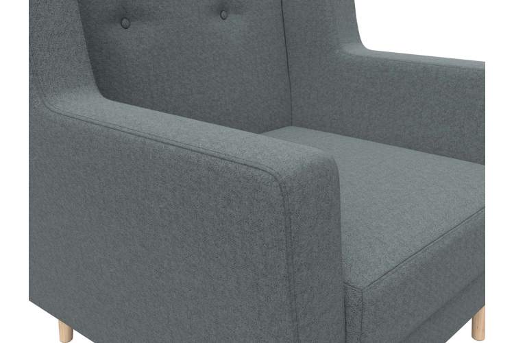 Кресло Брайтон Рогожка Амур 07 серый-3