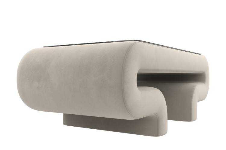 Стол Волна Микровельвет Бежевый-2