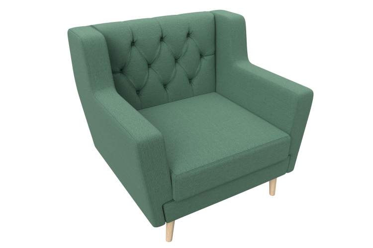 Кресло Брайтон Люкс Рогожка Амур 11 зеленый-4