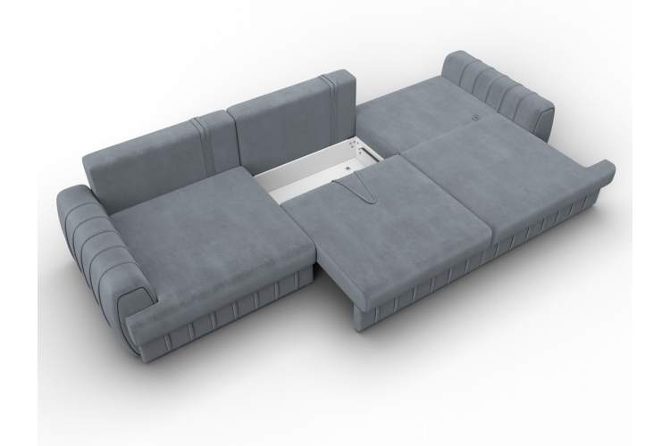 Диван прямой Лига-057 НПБ Лонг Велюр TOWER 10 серый-7