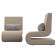 Кресло Волна (2 шт.) Велюр Seven 729 бежевый;Seven 17 серый
