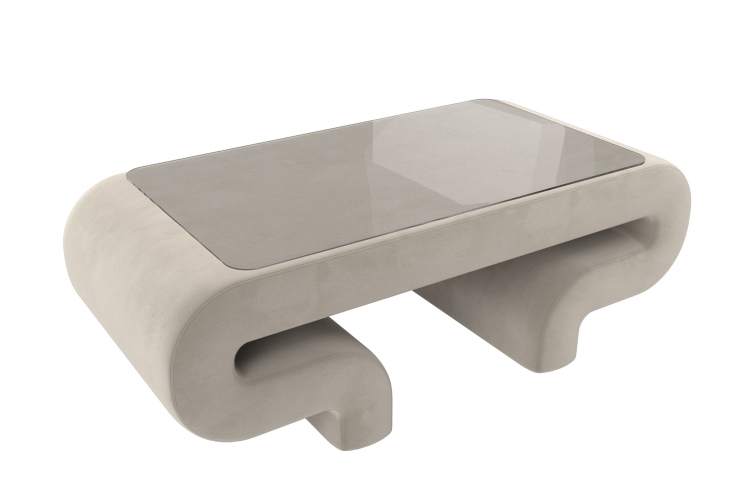 Стол Волна Микровельвет Бежевый-4