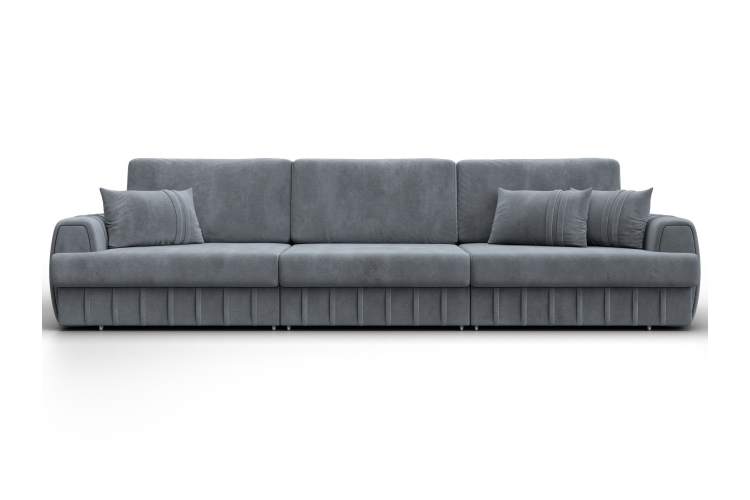 Диван прямой Лига-057 НПБ Лонг Велюр TOWER 10 серый-1