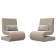 Кресло Волна (2 шт.) Велюр Seven 729 бежевый;Seven 17 серый