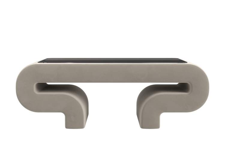 Стол Волна Микровельвет Бежевый-1